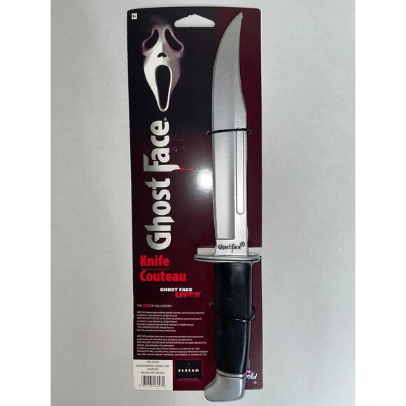 SCREAM GHOST FACE 12" PU FOAM BOWIE KNIFE HORROR HALLOWEEN COSTUME PROP NEWEST - Picture 1 of 4